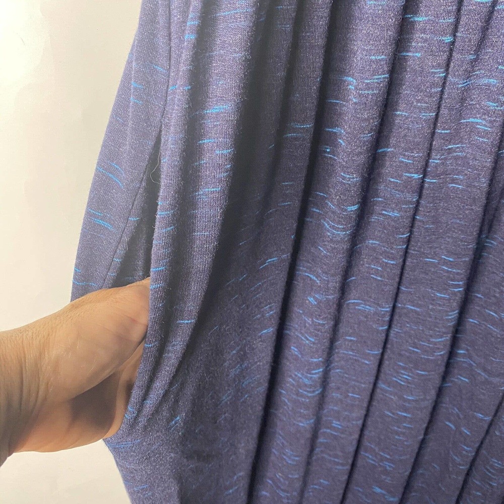 Matilda Jane Women SZ L Blue Curtain Call T Shirt Maxi Dress Stretch Pockets - Picture 4 of 7
